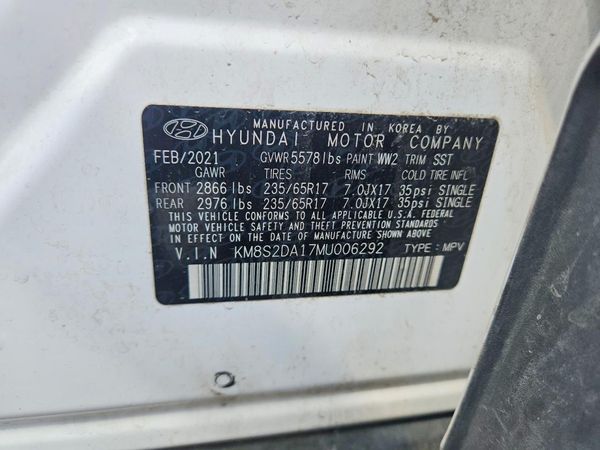 2021 HYUNDAI SANTA FE Blue
