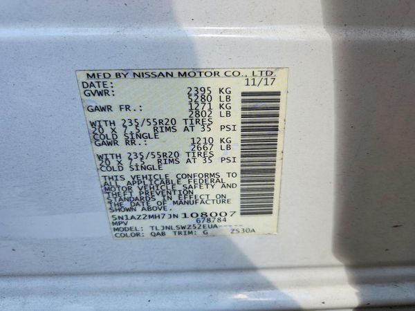 2018 NISSAN MURANO
