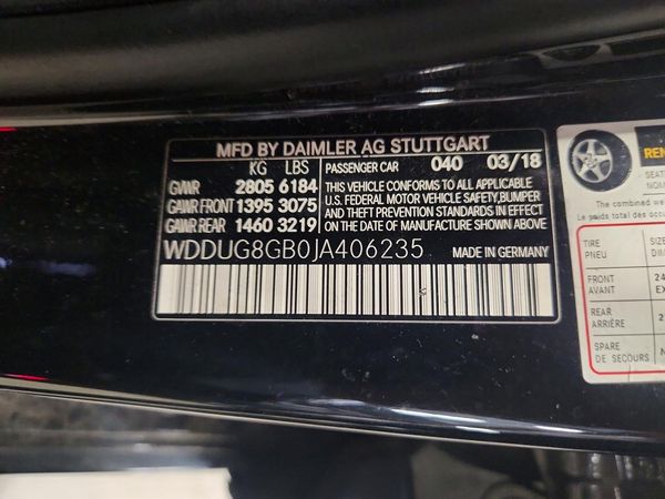 2018 MERCEDES-BENZ S S560 4MATIC