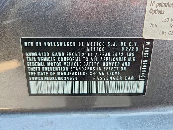 2020 VOLKSWAGEN JETTA