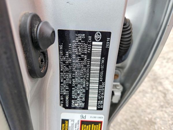 2014 TOYOTA CAMRY