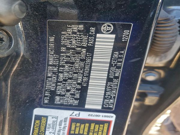 2017 TOYOTA CAMRY
