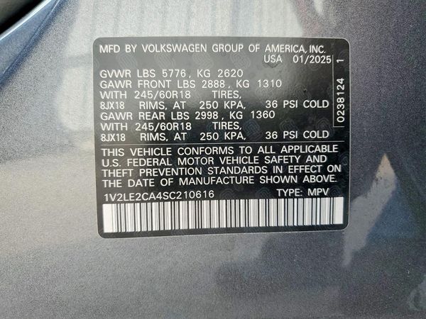 2025 VOLKSWAGEN ATLAS CROSS SPORT 4Motion SE