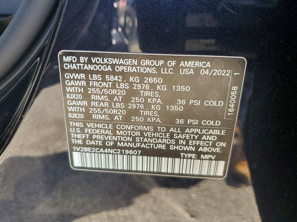 2022 VOLKSWAGEN ATLAS CROSS SPORT 4Motion SEL