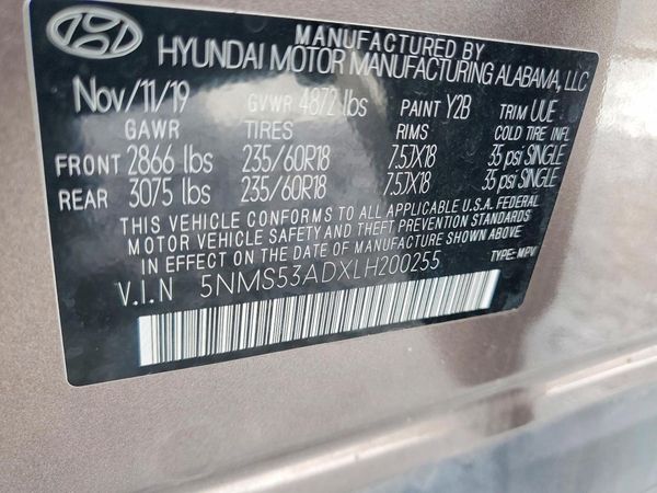 2020 HYUNDAI SANTA FE Limited
