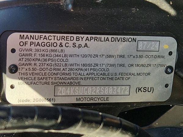 2024 APRILIA RS