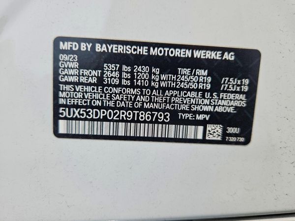 2024 BMW X3 xDrive30i — VINS