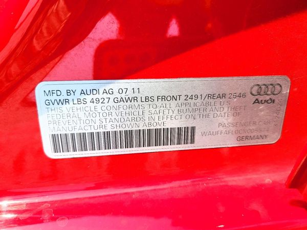 2012 AUDI A4 quattro Premium Plus