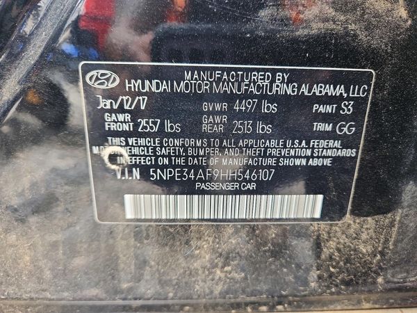 2017 HYUNDAI SONATA