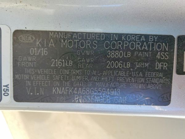 2016 KIA FORTE GL (Middle-Low Grade)