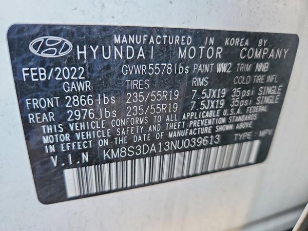 2022 HYUNDAI SANTA FE SEL Premium