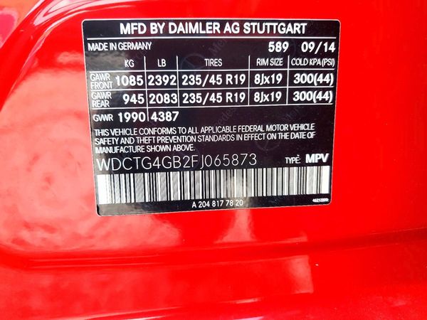 2015 MERCEDES-BENZ GLA GLA250 4-MATIC