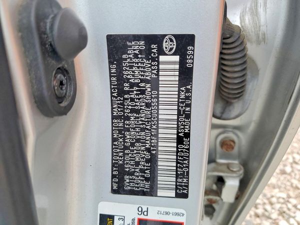 2012 TOYOTA CAMRY
