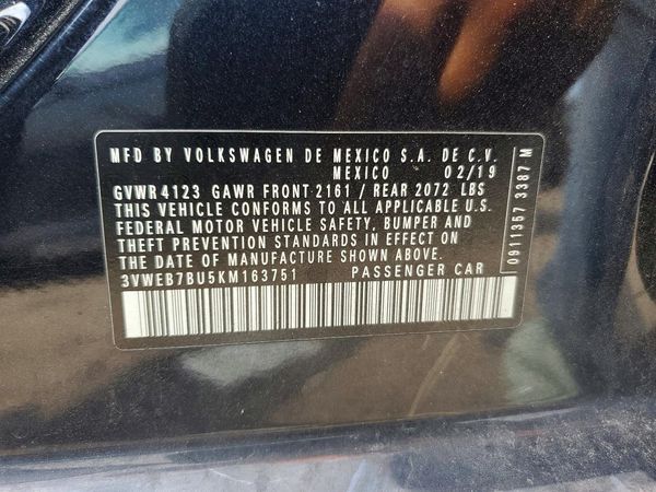 2019 VOLKSWAGEN JETTA