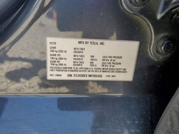 2021 TESLA MODEL Y