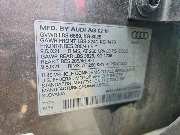 2018 AUDI Q7 quattro Prestige