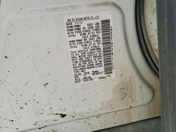 2012 INFINITI FX35 BASE