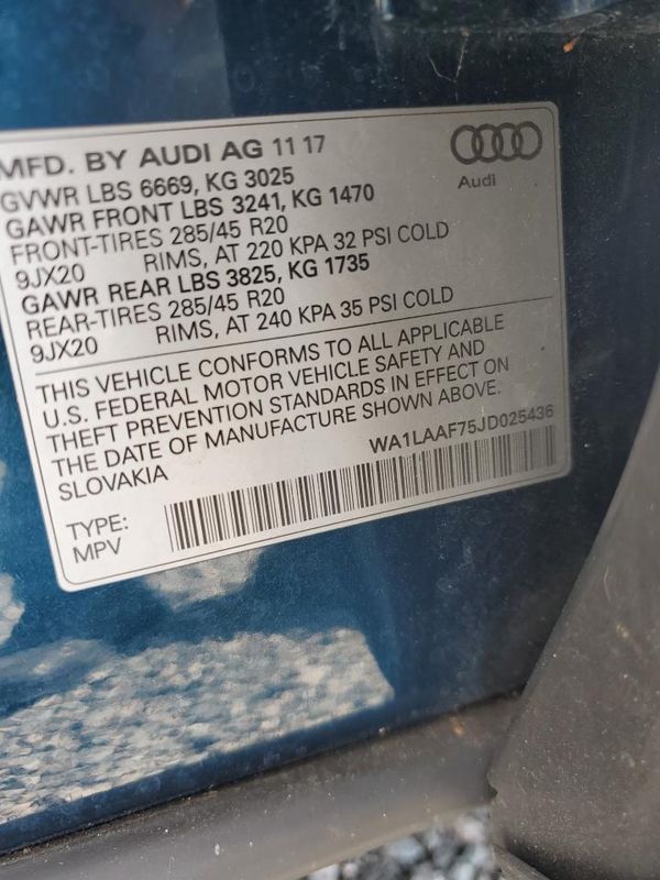 2018 AUDI Q7 quattro Premium Plus