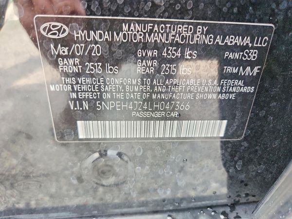 2020 HYUNDAI SONATA Limited