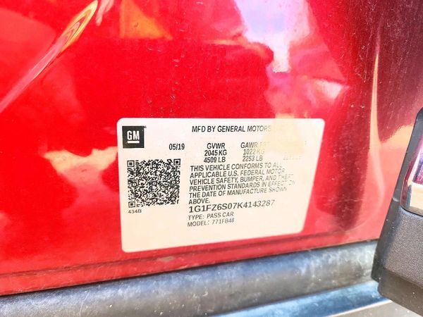 2019 CHEVROLET BOLT EV