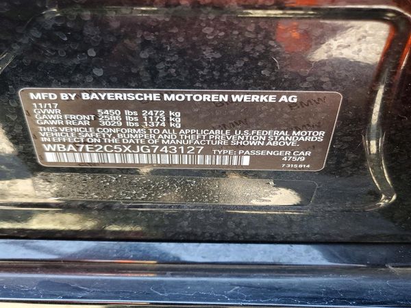 2018 BMW 740