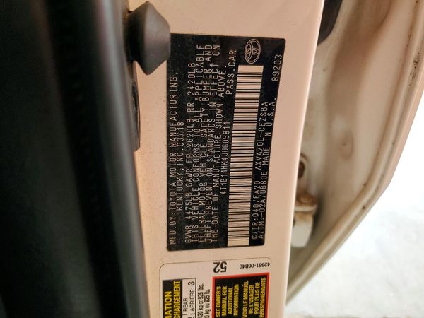 2018 TOYOTA CAMRY L/LE/SE/XLE