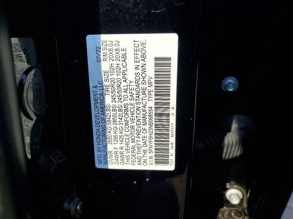 2022 HONDA PILOT SE