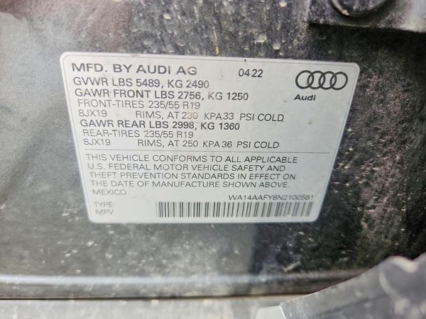 2022 AUDI Q5 S Line quattro Premium