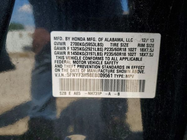 2014 HONDA PILOT TOURING