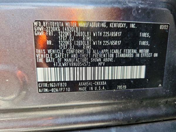 2022 TOYOTA RAV4