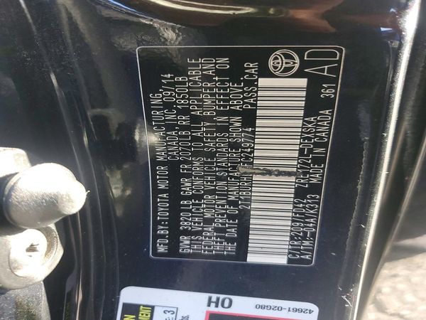 2015 TOYOTA COROLLA L/LE