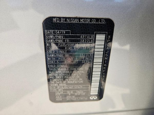 2019 INFINITI QX50