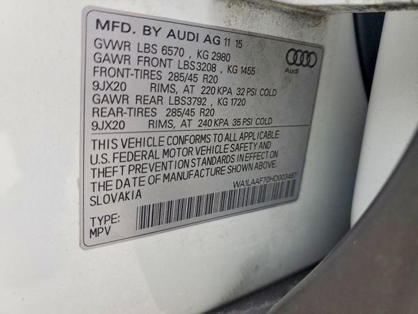 2017 AUDI Q7 quattro Premium Plus