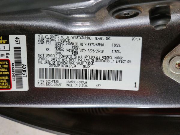 2015 TOYOTA TUNDRA SR5 Grade