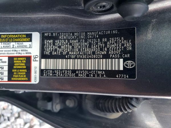 2014 TOYOTA CAMRY