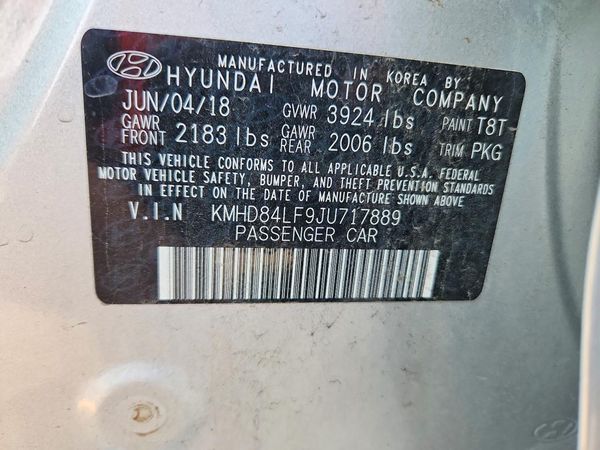 2018 HYUNDAI ELANTRA