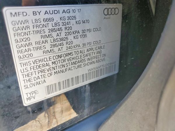 2018 AUDI Q7 quattro Prestige