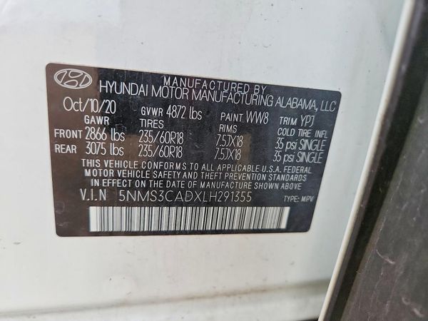 2020 HYUNDAI SANTA FE SEL