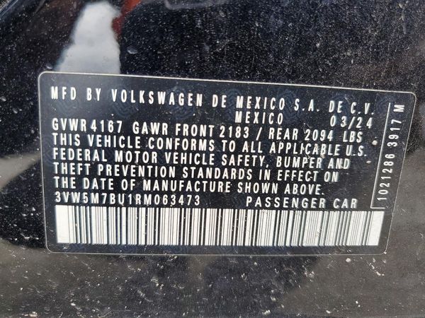 2024 VOLKSWAGEN JETTA S, S (AQ301 Trans)