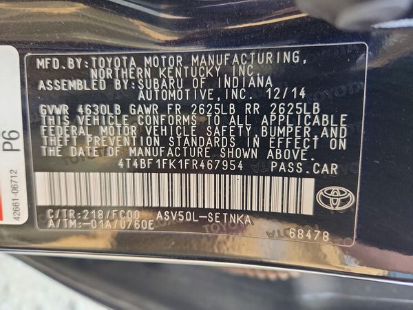 2015 TOYOTA CAMRY