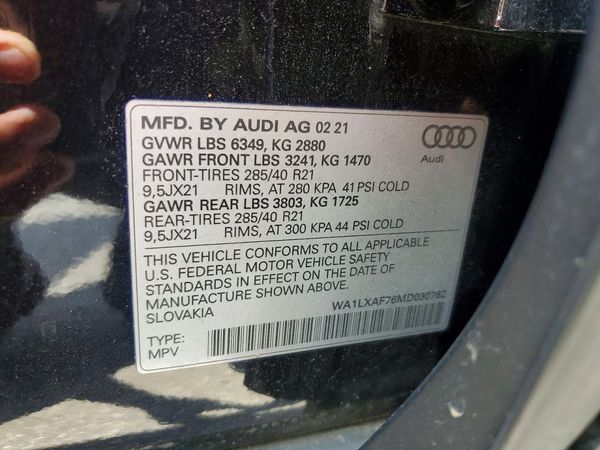 2021 AUDI Q7 quattro Premium Plus