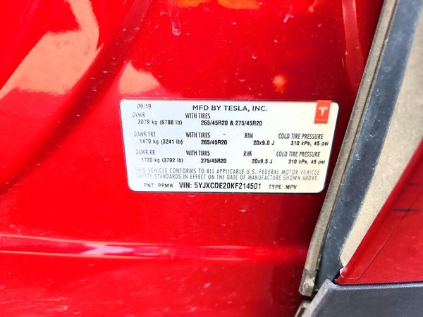 2019 TESLA MODEL X