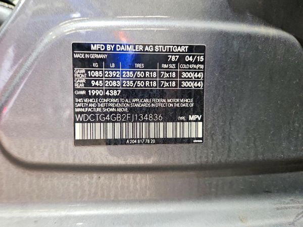 2015 MERCEDES-BENZ GLA GLA250 4-MATIC