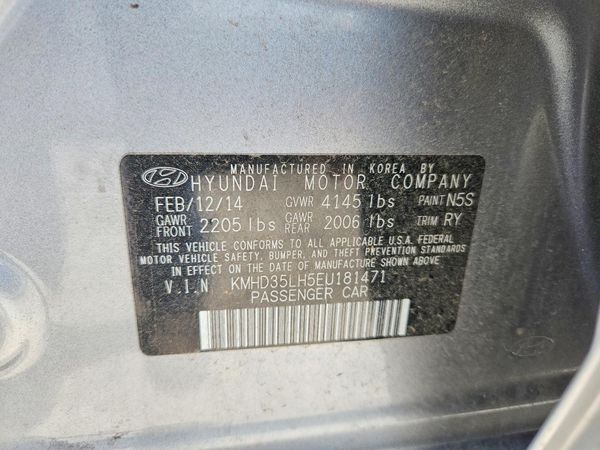 2014 HYUNDAI ELANTRA STD, Style, Tech