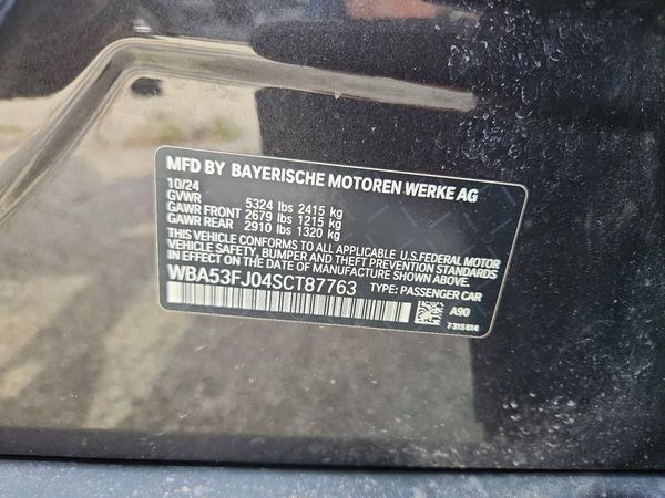 2025 BMW 530 xDrive — VINS