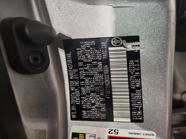 2019 TOYOTA CAMRY L/LE/SE/XLE