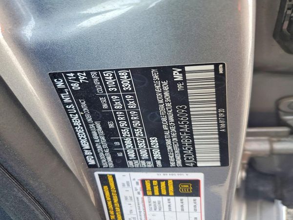2015 MERCEDES-BENZ ML ML350