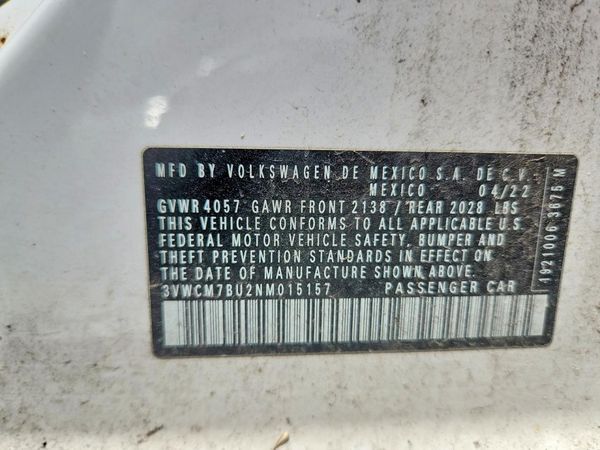 2022 VOLKSWAGEN JETTA