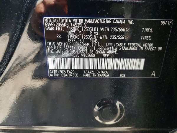 2017 TOYOTA RAV4 Ltd/Platinum