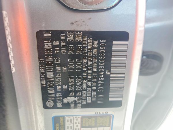 2019 KIA SORENTO L, LX, S